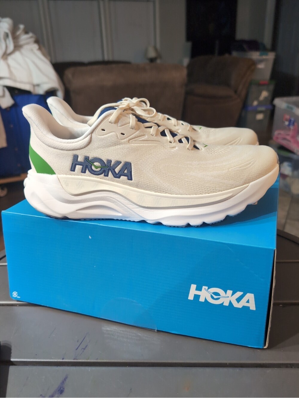 Hoka One One Arahi 8 1168690-ALBST Sneakers Men's Beige Running Shoes Size 12D